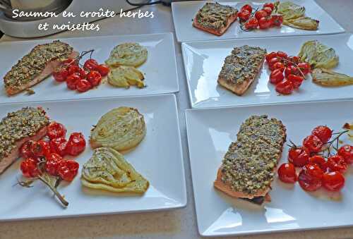 Saumon en croûte herbes et noisettes