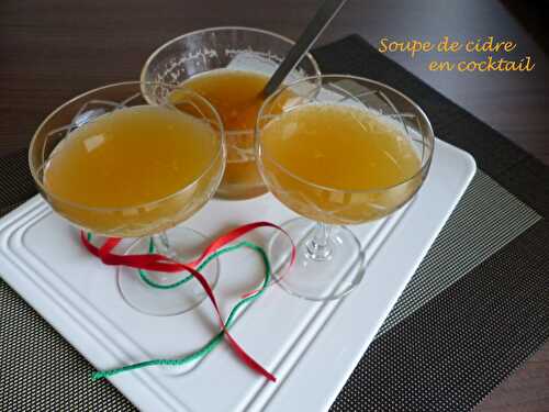 Soupe de cidre en cocktail