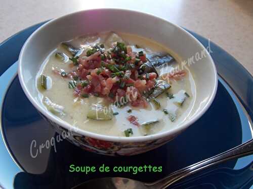 Soupe de courgettes.