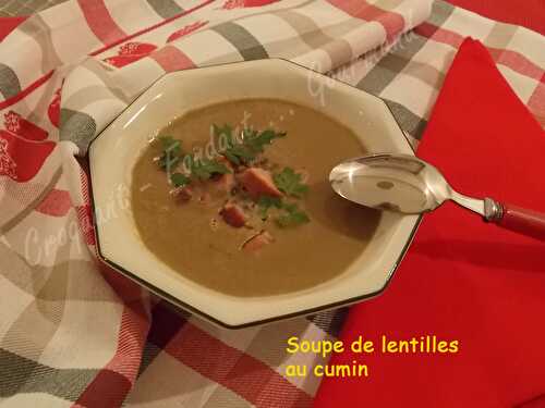 Soupe de lentilles au cumin