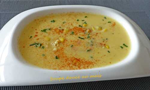 Soupe douce au maïs