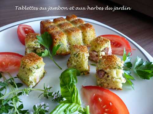 Tablettes au jambon et aux herbes du jardin - Bataille food # 58