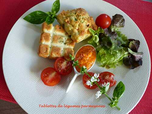 Tablettes de légumes parmesanes