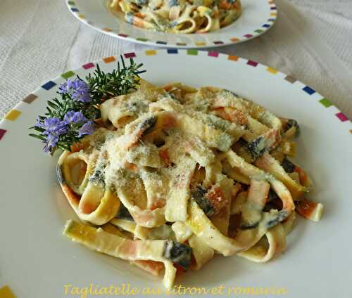 Tagliatelle au citron et romarin