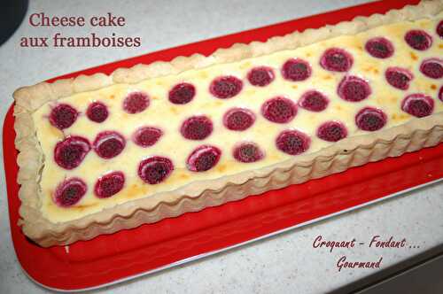 Tarte cheesecake framboises