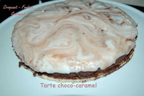 Tarte choco-caramel.