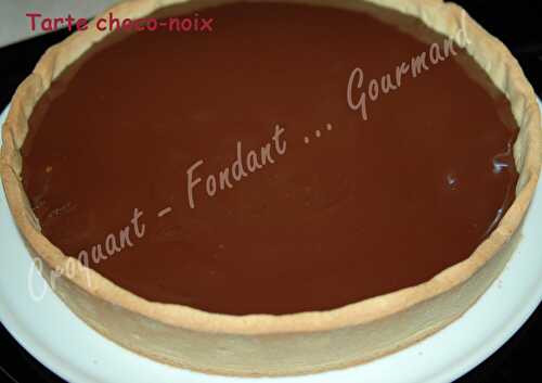 Tarte choco-noix.