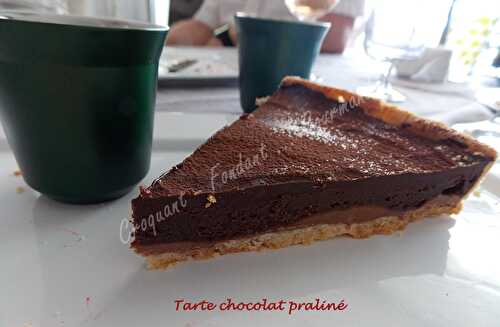 Tarte chocolat praliné.