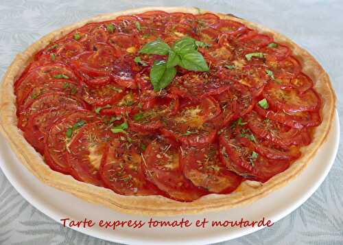 Tarte express tomate et moutarde