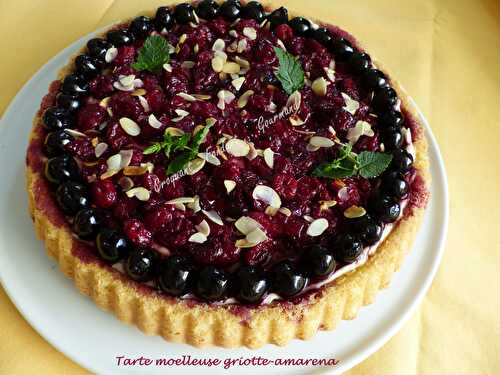 Tarte moelleuse griotte-amarena