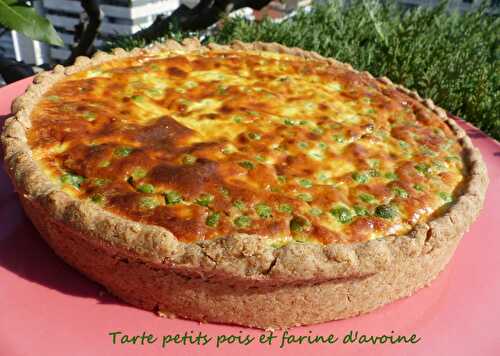 Tarte petits pois et farine d'avoine