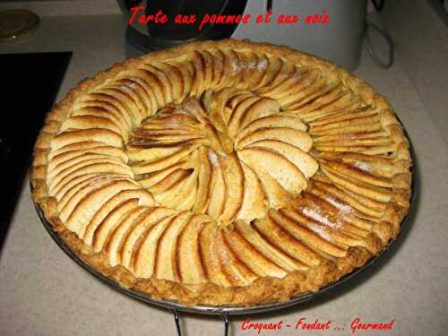 Tarte pommes et noix