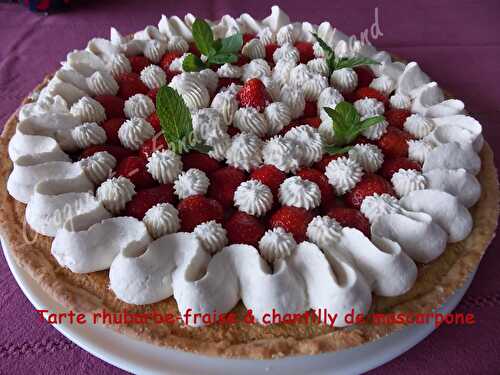 Tarte rhubarbe fraise