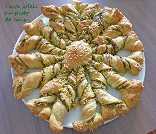 Tarte soleil au pesto de noix