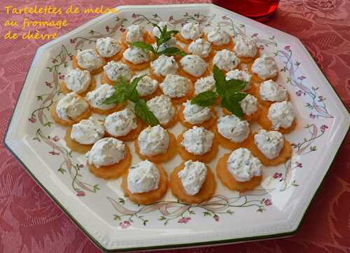 Tartelettes de melon au fromage de chèvre