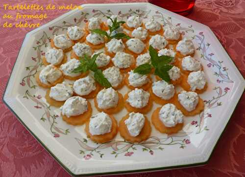 Tartelettes de melon au fromage de chèvre