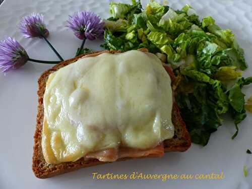 Tartines d'Auvergne au cantal