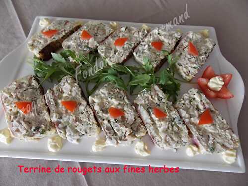 Terrine de rougets aux fines herbes.