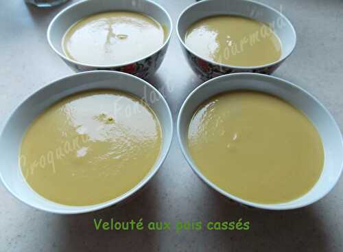 Velouté aux pois cassés.