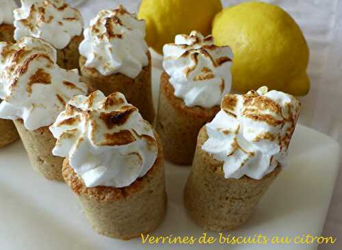 Verrines de biscuits au citron