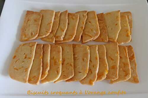 Biscuits croquants à l'orange confite
