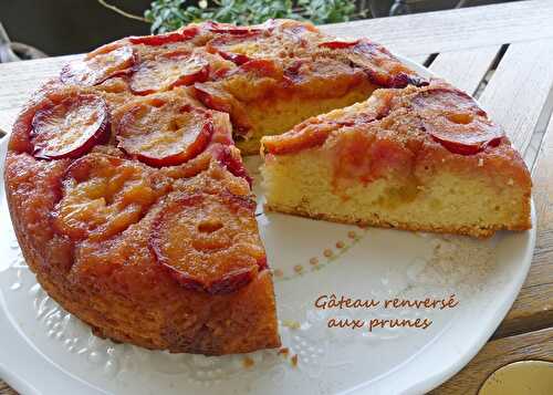 Gâteau renversé aux prunes