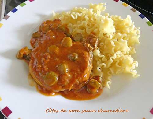 Côtes de porc sauce charcutière