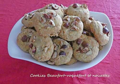 Cookies Beaufort-roquefort et noisettes