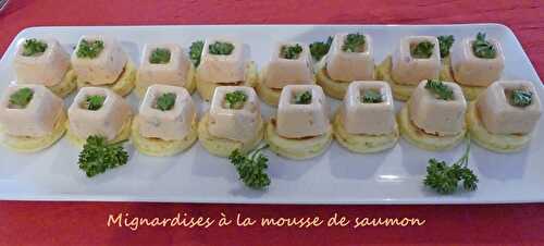 Mignardises à la mousse de saumon