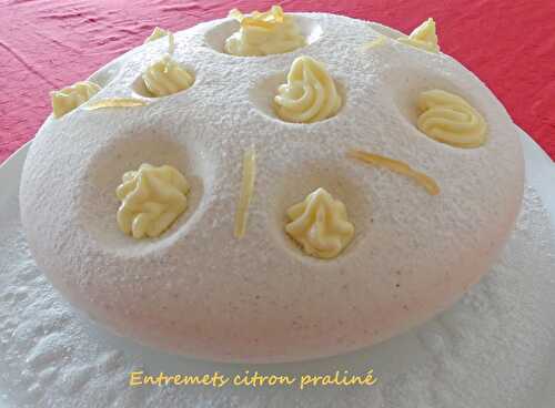 Entremets citron praliné