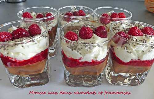 Mousse aux deux chocolats et framboises – Recettes autour d’un ingrédient #86