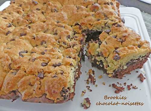 Brookies chocolat-noisettes