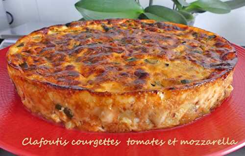 Clafoutis courgettes tomates et mozzarella
