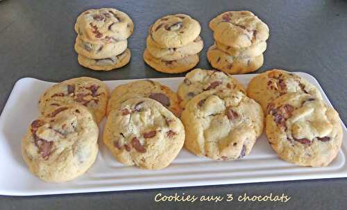 Cookies aux 3 chocolats