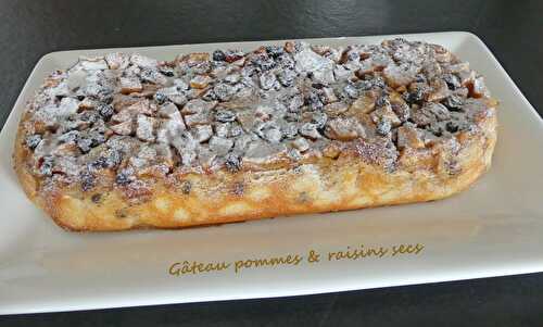 Gâteau pommes & raisins secs