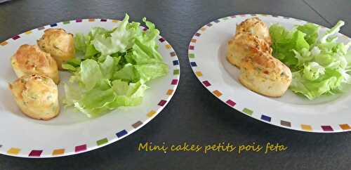 Mini cakes petit-pois feta