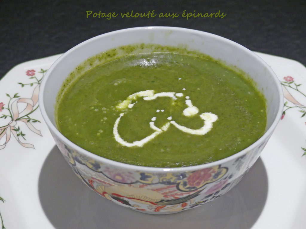 Potage velouté aux épinards