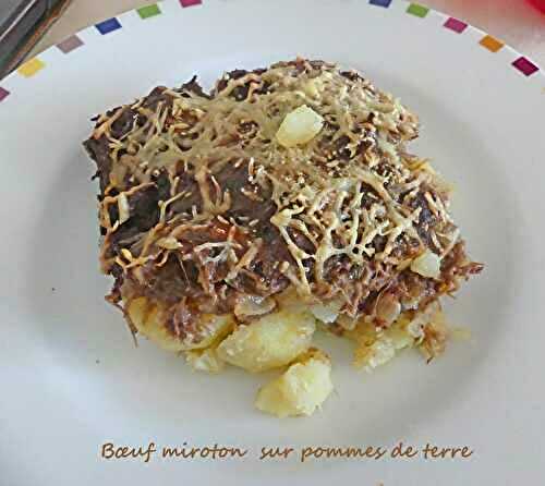 Bœuf miroton sur pommes de terre