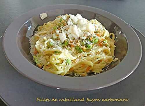 Filets de cabillaud façon carbonara