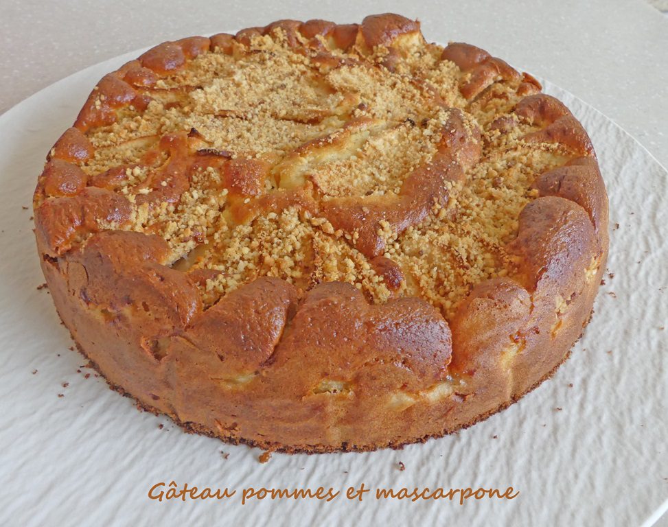 Gâteau pommes et mascarpone