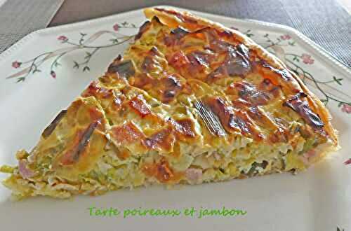 Tarte poireaux et jambon