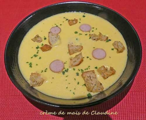 Crème de maïs de Claudine