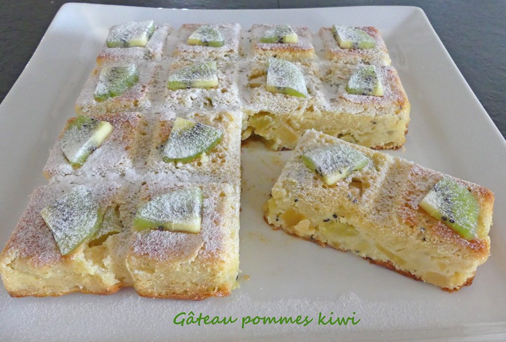 Gâteau pommes kiwi- Recettes autour d’un ingrédient #96