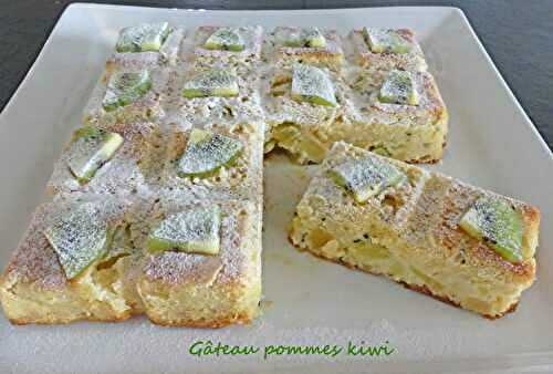 Gâteau pommes kiwi- Recettes autour d’un ingrédient #96