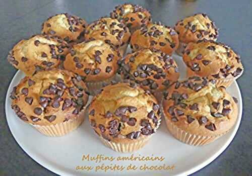 Muffins américains aux pépites de chocolat