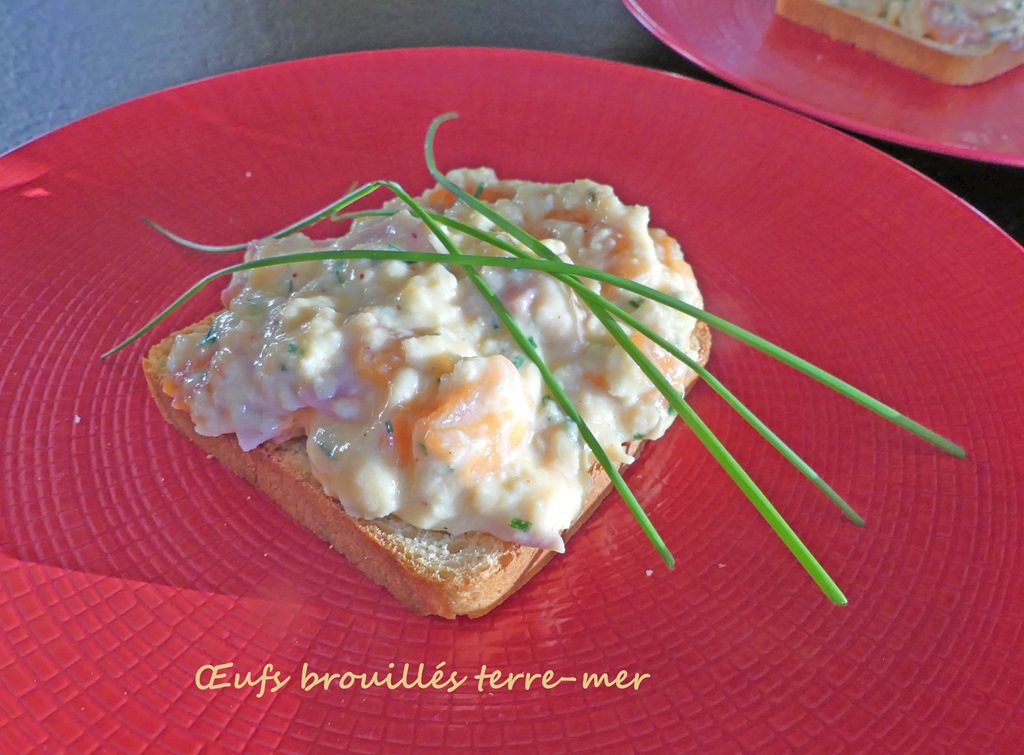 Œufs brouillés terre-mer – Foodista challenge # 97