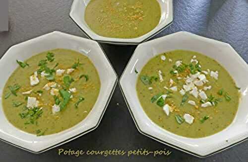 Potage courgettes petits pois