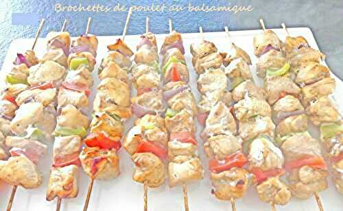 Brochettes de poulet au balsamique