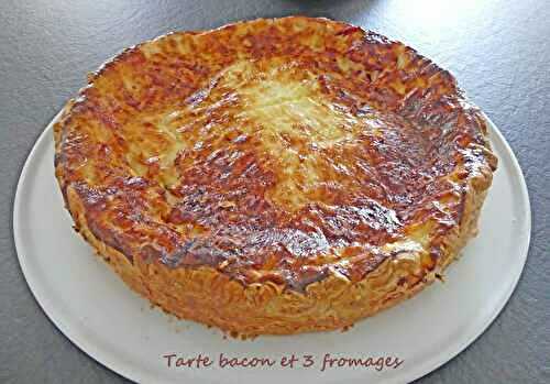 Tarte bacon et 3 fromages