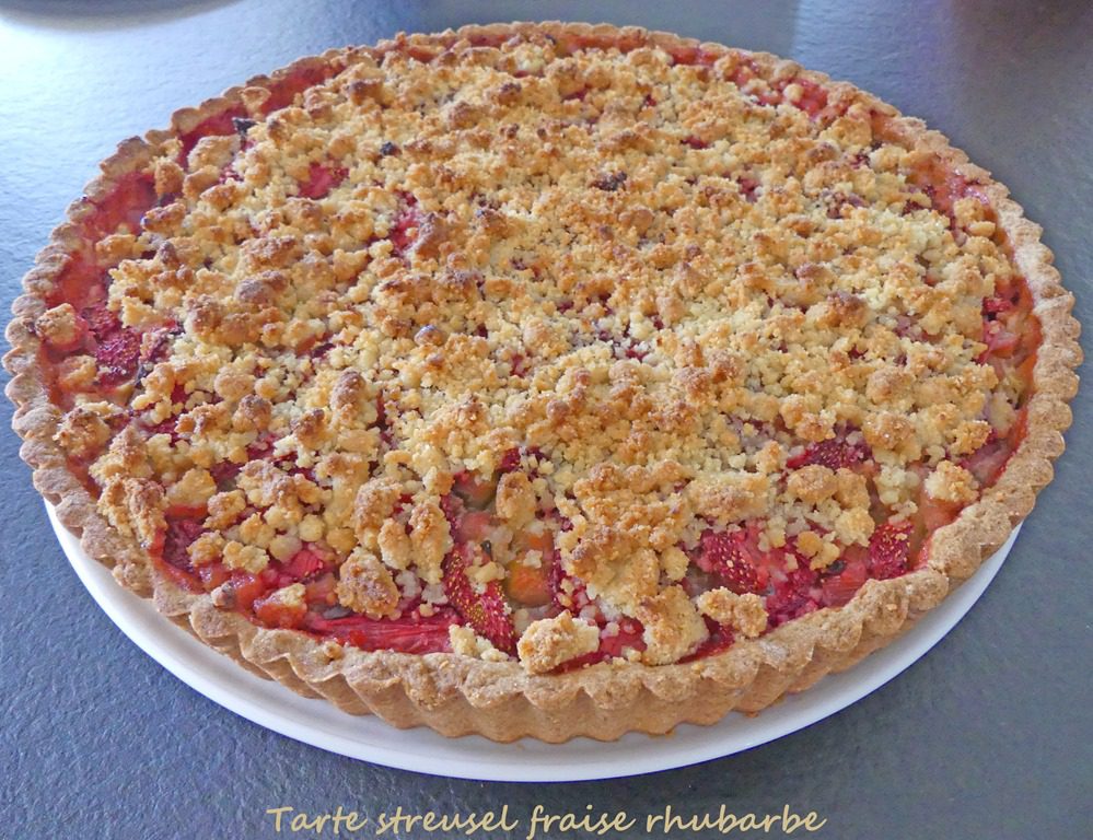 Tarte streusel fraise rhubarbe – Recettes autour d’un ingrédient #99